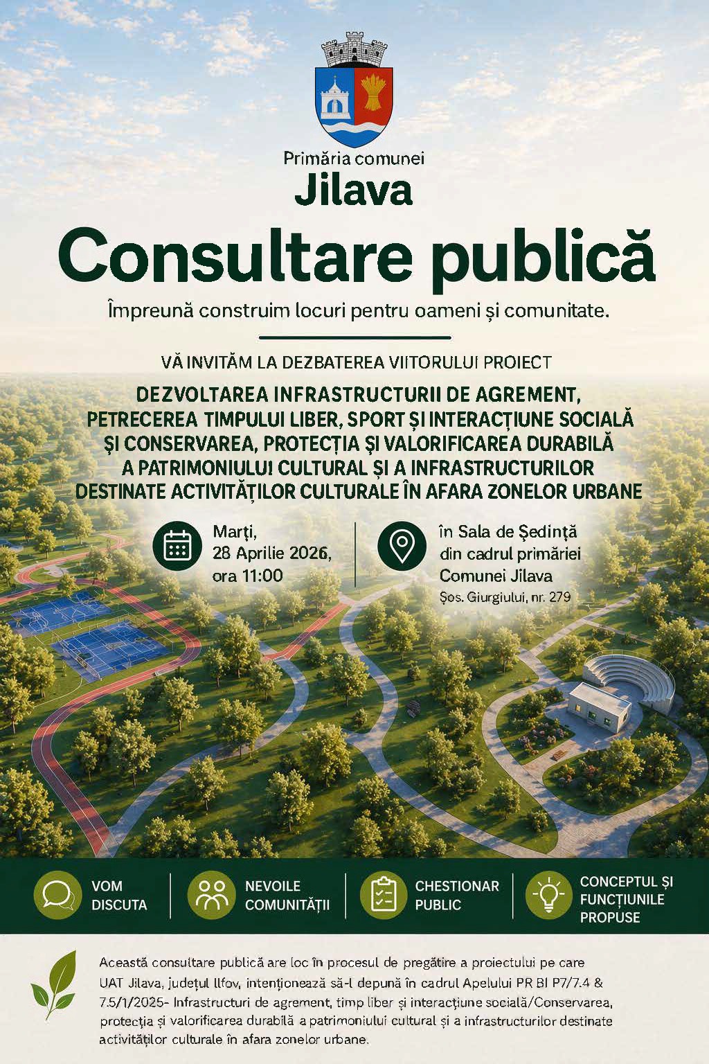 Cconsultare publica - dezvoltarea infrastructurii de agrement